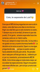 Pantallazo historia de Instagram de Coté López