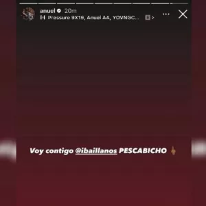 Pantallazo de la historia de Anuel AA amenazando al streamer, Ibai Llanos. 