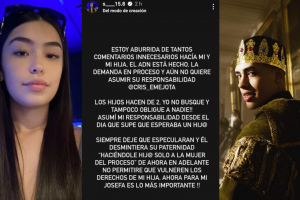 Cris MJ asume paternidad tras acusación de expolola: «Aquí hay plata, pero para la bebé, no pa’ que andí comprándote weas»