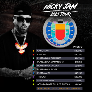 NICKY JAM CONCIERTO CHILE - PRECIOS